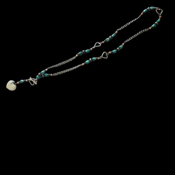 Carolyn Pollack Turquoise/Coral Necklace - Picture 6 of 15
